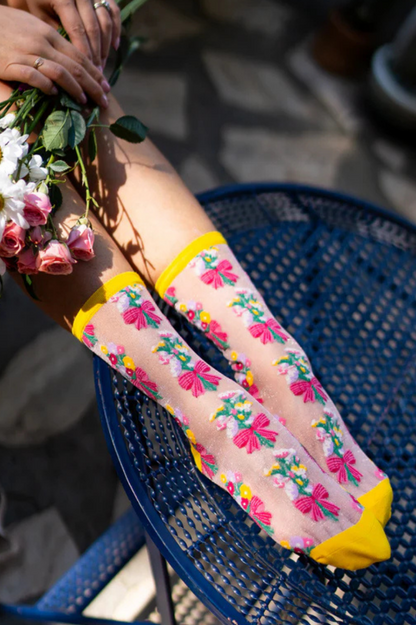 Sheer Sock - Bouquets All Day Shimmer 