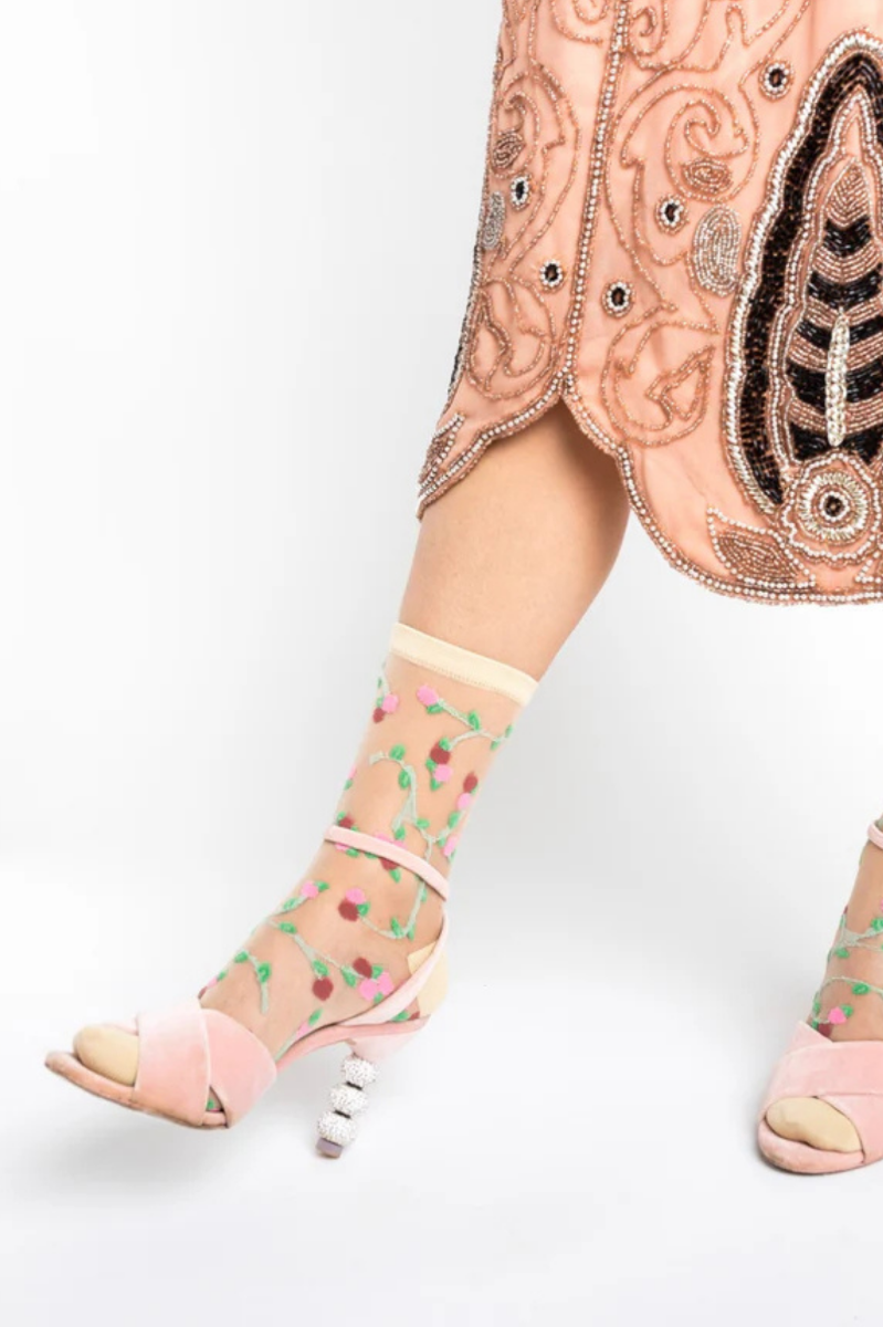 Sheer Sock - Rosettes