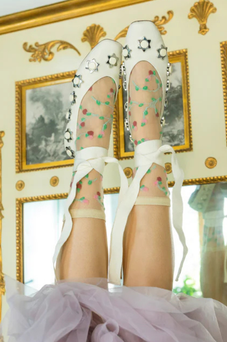 Sheer Sock - Rosettes