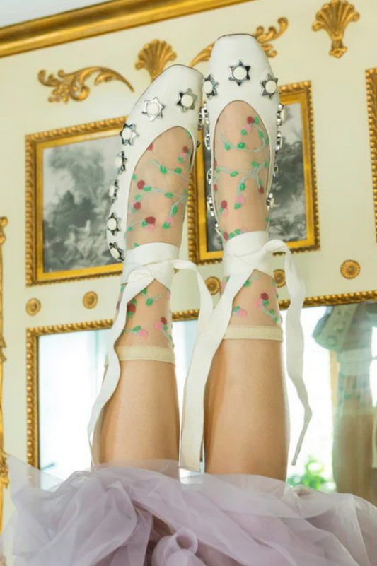Sheer Sock - Rosettes