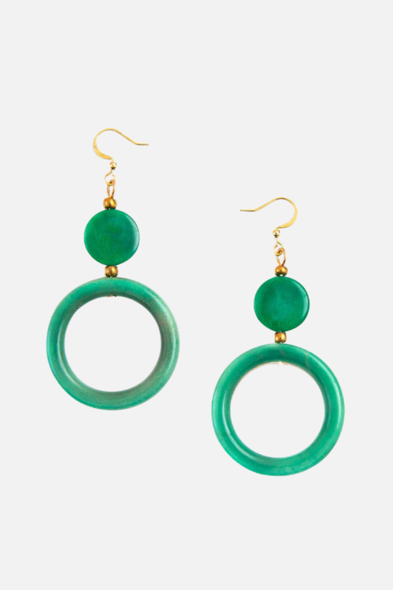 Salma Earrings - Emerald