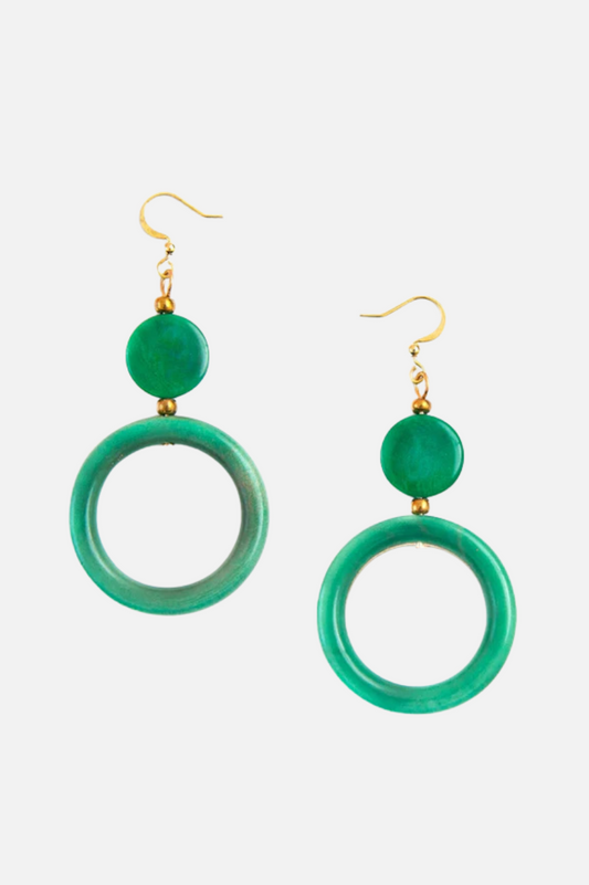 Salma Earrings - Emerald