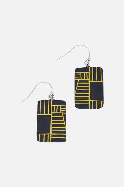 Geovibe Drop Earring - Navy