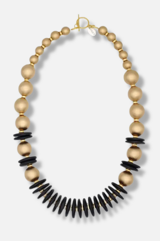  Amaris Necklace - Black & Gold