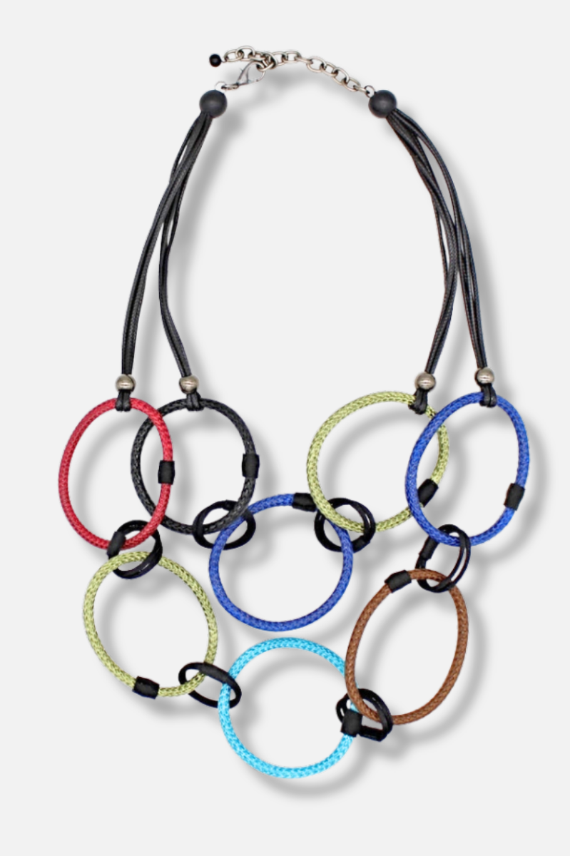 Rope Circle Necklace - Multicolor 