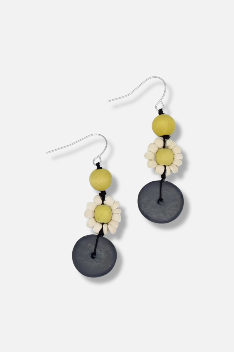 Petite Daisy Earrings - Chartreuse