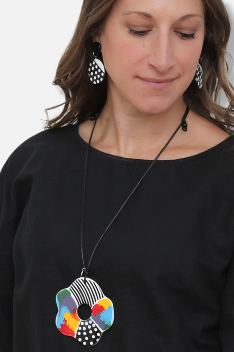 Prismatic Petals Necklace - Multi Color 