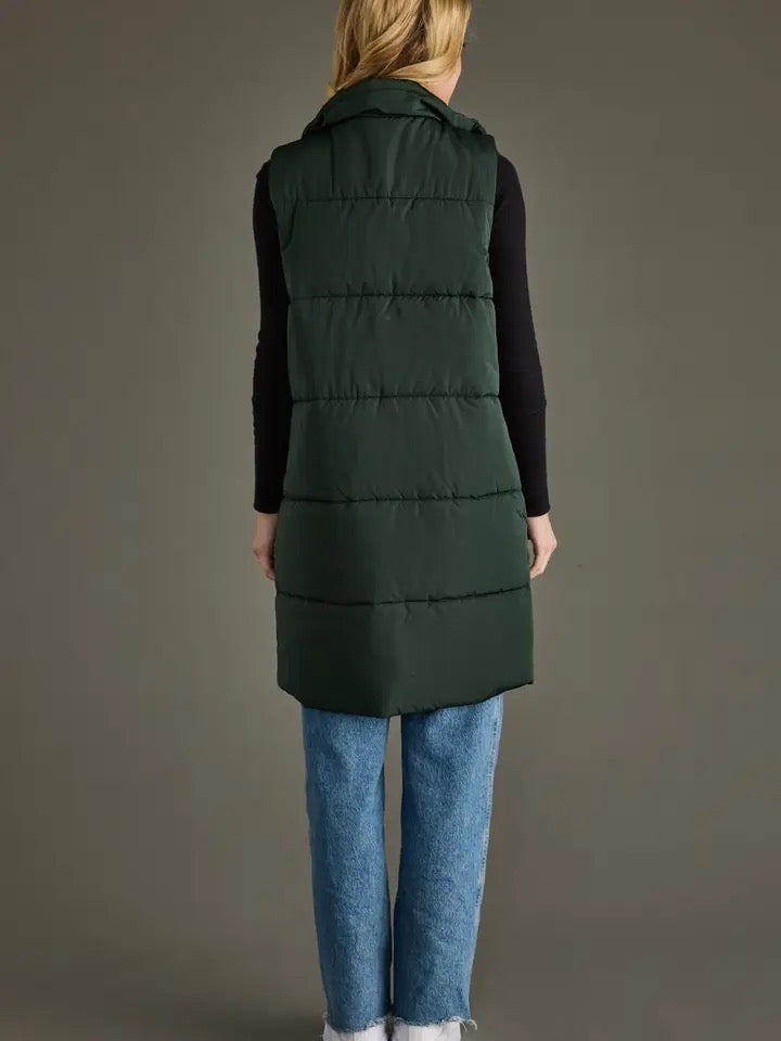 PANACHE CLVT804-2608 LONG VEST GREEN