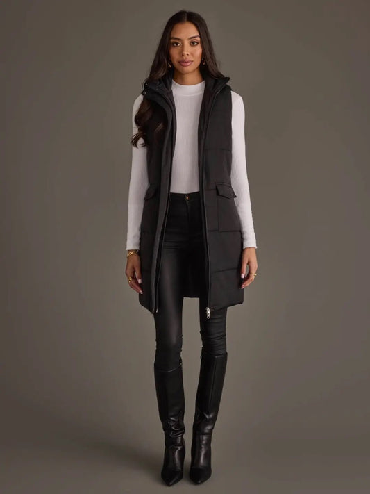 Long Vest - Black