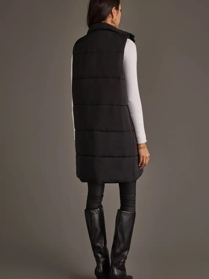 Long Vest - Black