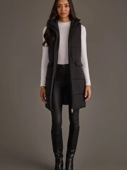 Long Vest - Black