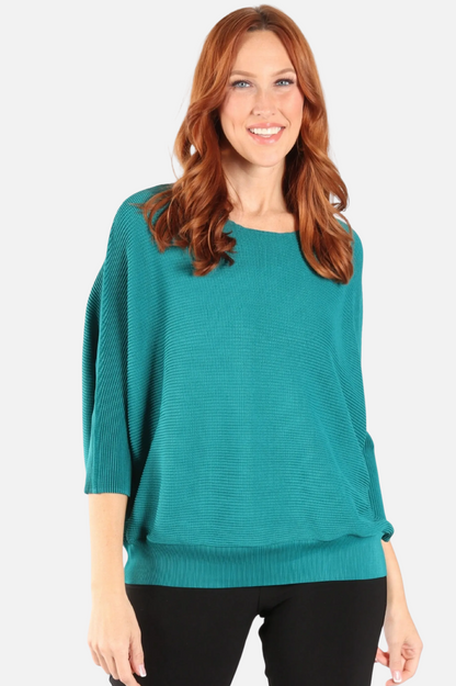 Bubble Pleat Top - Teal
