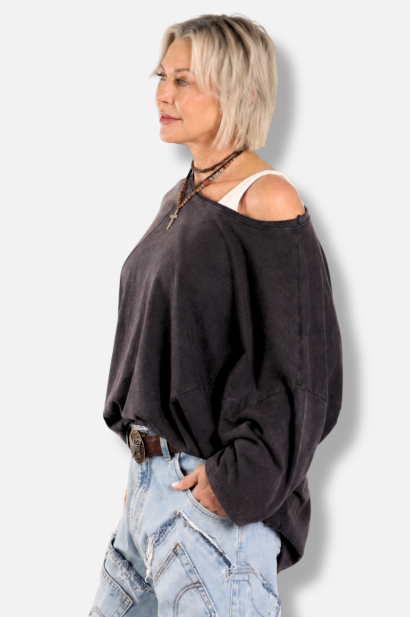 Be Free Top - Vintage Black