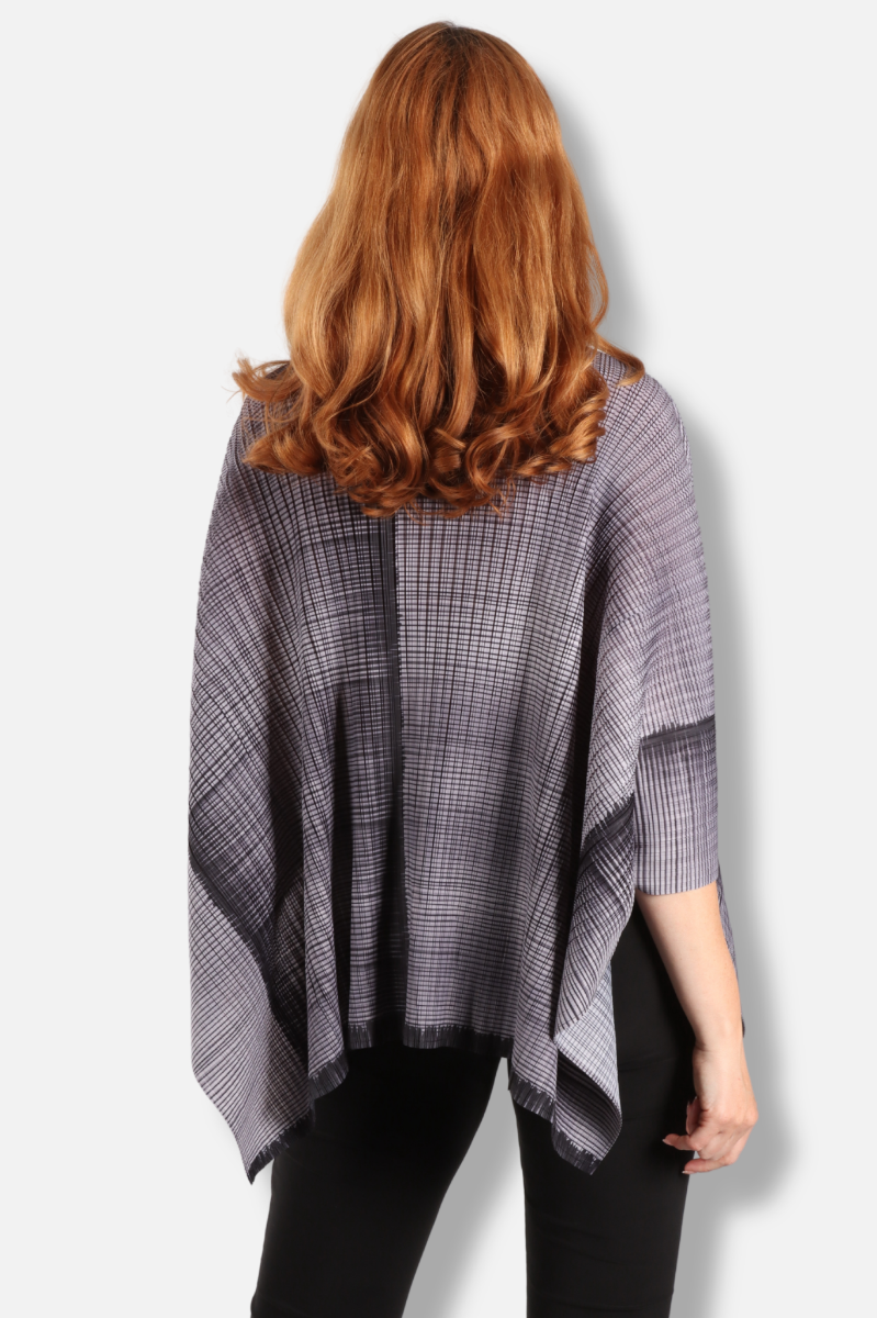 Poncho Blouse - Grey 