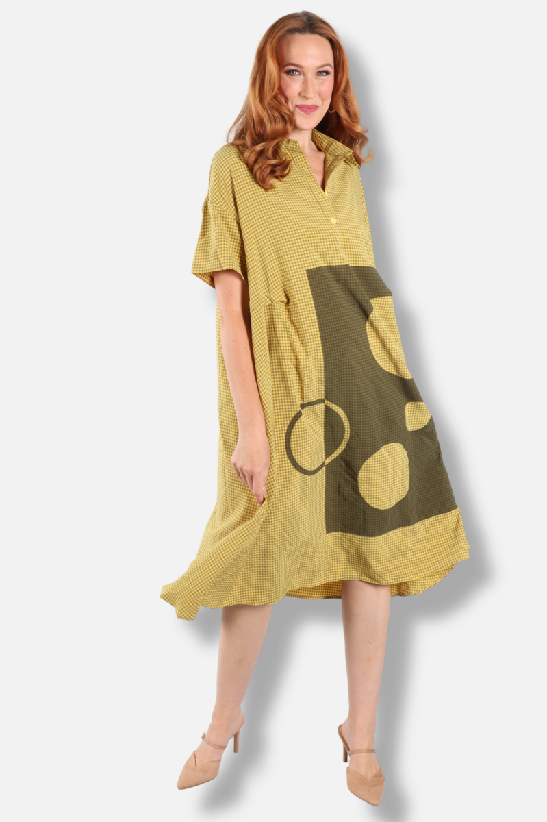 Shirt Dress - Mustard