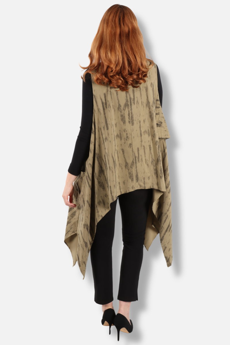 Long Vest - Army Print