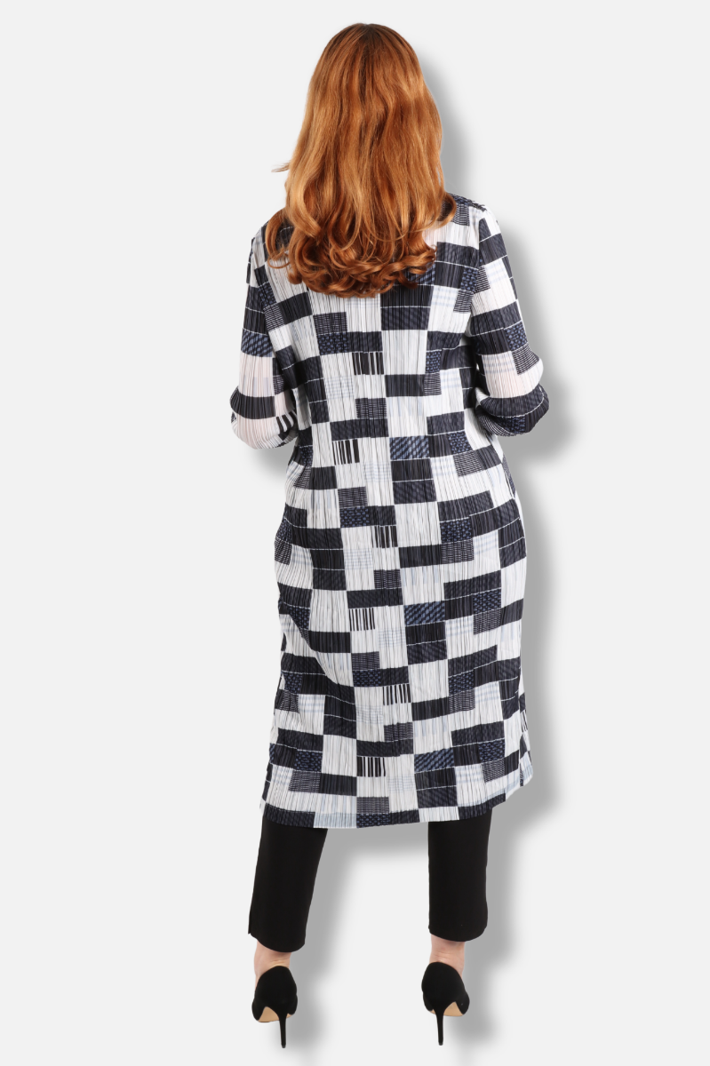 One Button Jacket - Black & White