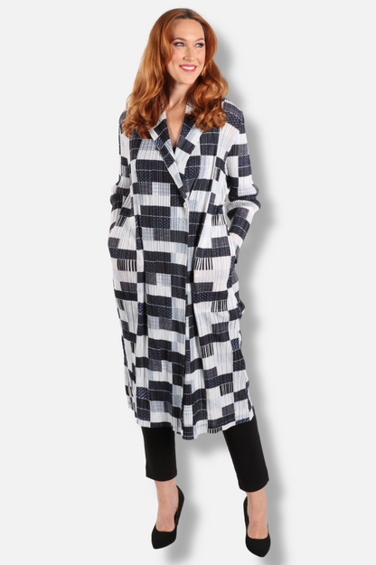 One Button Jacket - Black & White