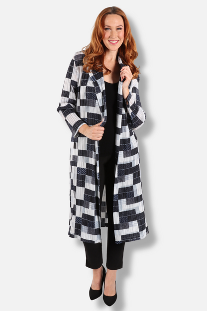 One Button Jacket - Black & White