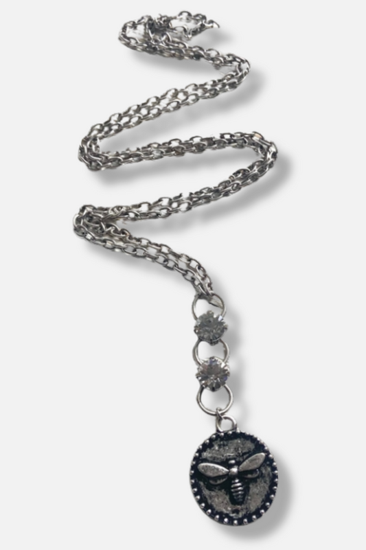Bee Necklace - Silver