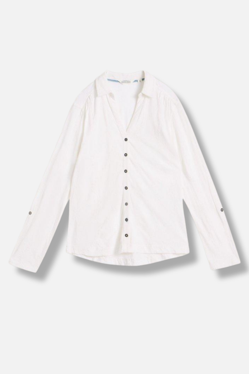 Annie Broderie Shirt - Brilliant White
