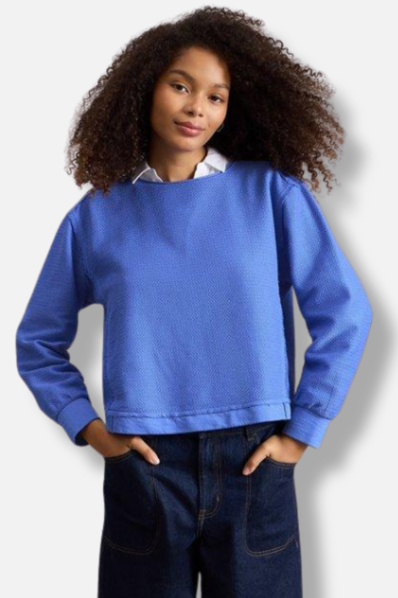 Herringbone Sweater - Bright Blue