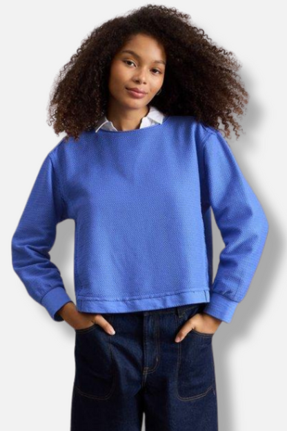 Herringbone Sweater - Bright Blue