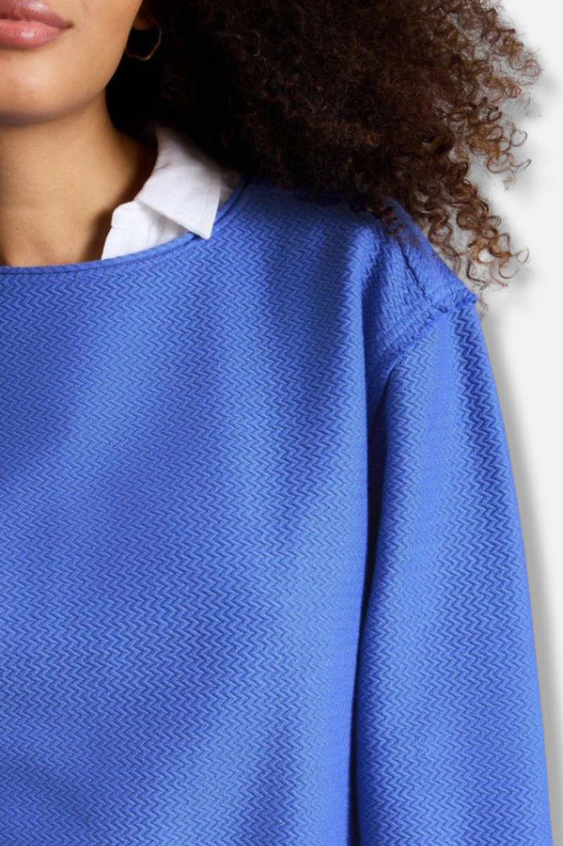 Herringbone Sweater - Bright Blue