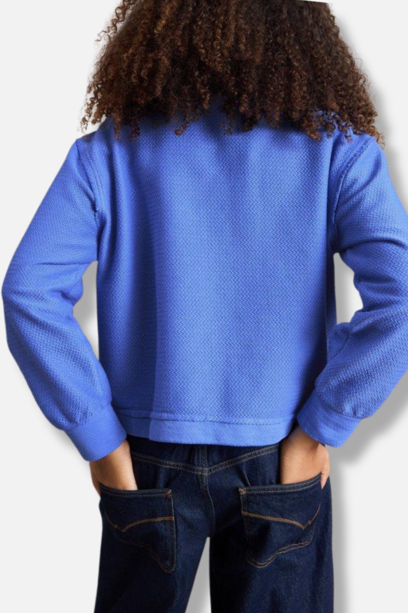 Herringbone Sweater - Bright Blue