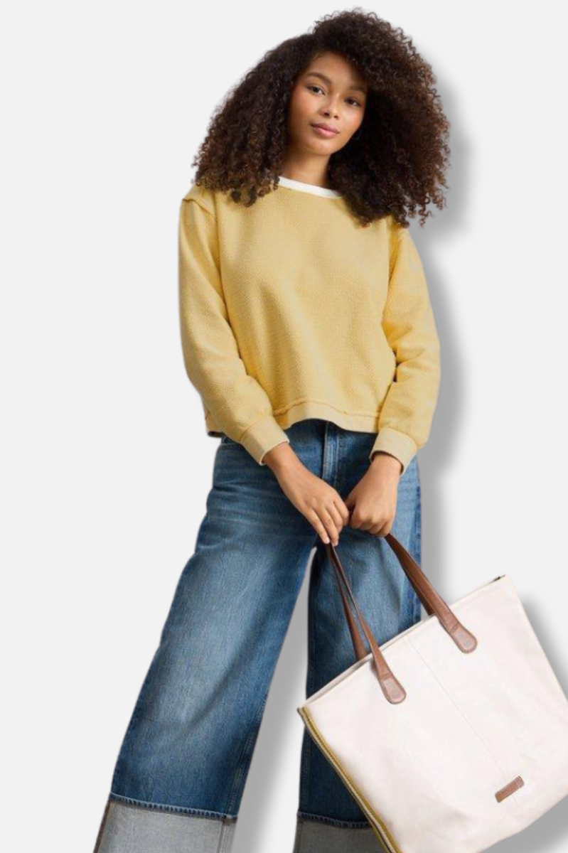 Herringbone Sweater - Light Yellow