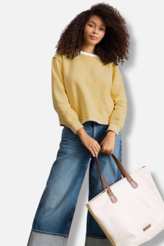 Herringbone Sweater - Light Yellow