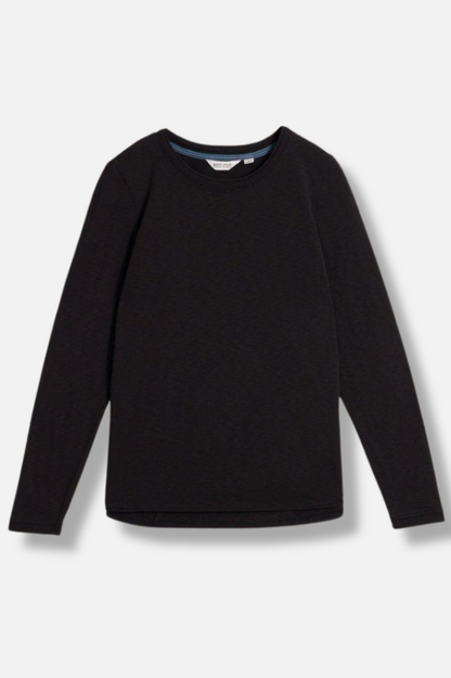 Clara Crew Neck Tee - Pure Black