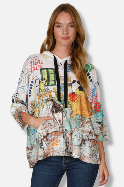 Drawstring Hoodie - Meow-Mates