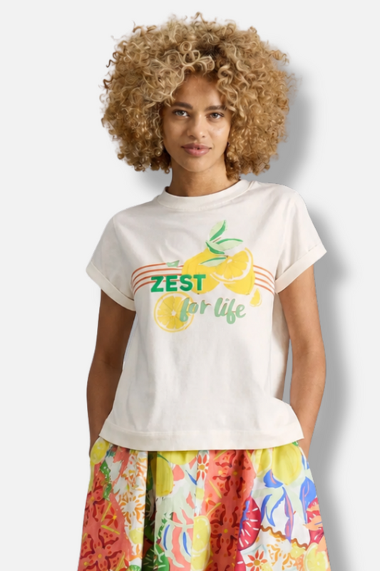 Gina Graphic Tee - White
