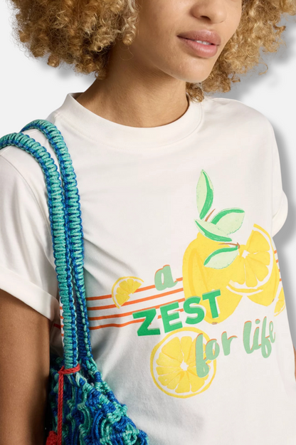 Gina Graphic Tee - White