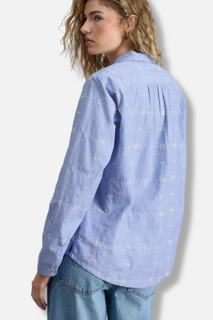 Sophie Embroidered Shirt - Blue 