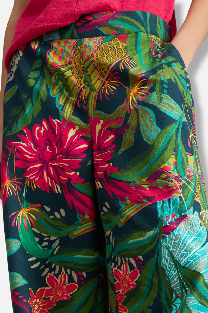 Ally Wide Leg Pant - Green 
