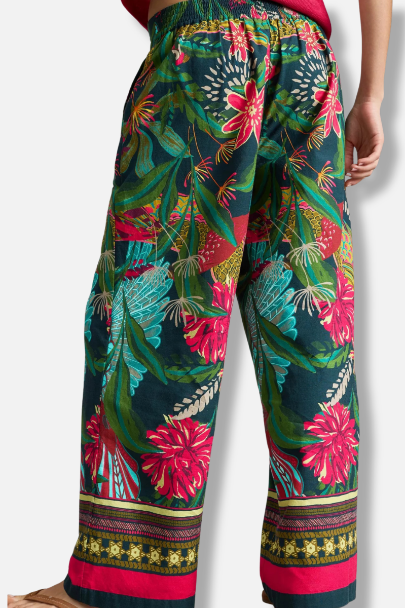 Ally Wide Leg Pant - Green 