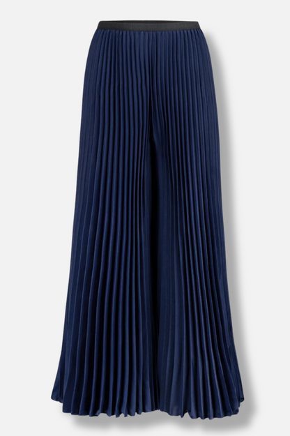 Eve Plissé Palazzo Pant - Navy