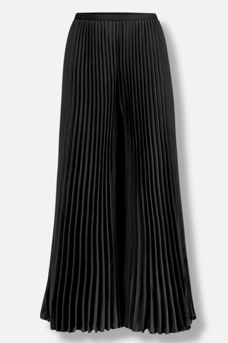 Eve Plissé Palazzo Pant - Black