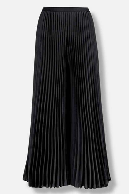 Eve Plissé Palazzo Pant - Black