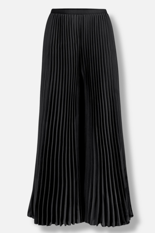 Eve Plissé Palazzo Pant - Black