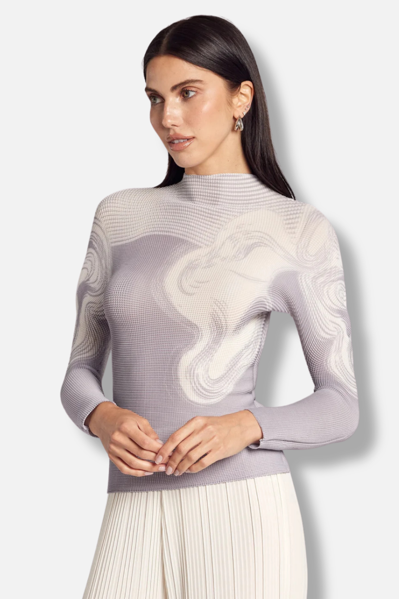 Diana Honeycomb Top - Ice Grey