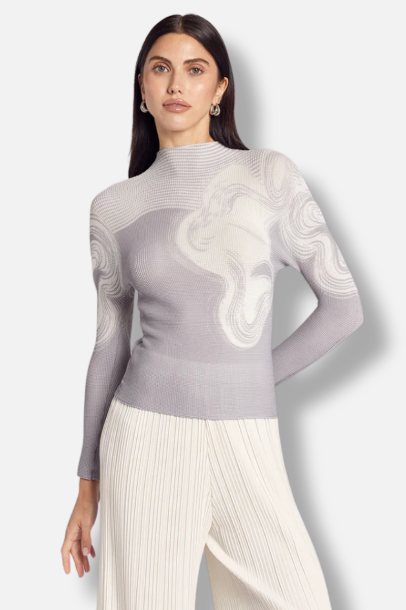 Diana Honeycomb Top - Ice Grey