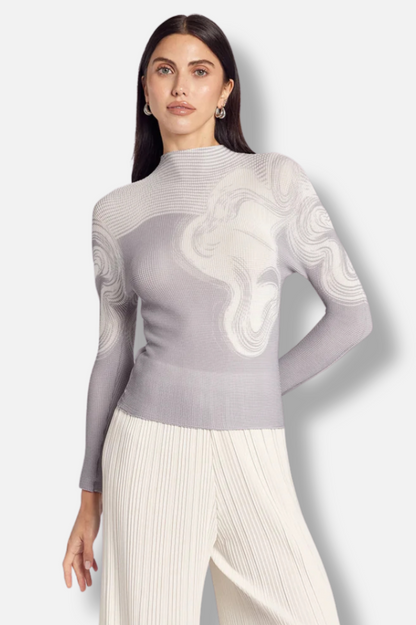 Diana Honeycomb Top - Ice Grey