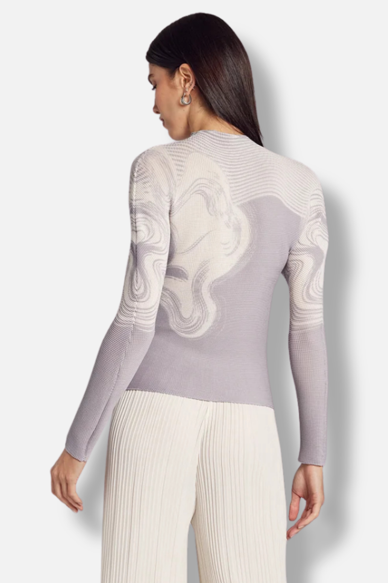 Diana Honeycomb Top - Ice Grey