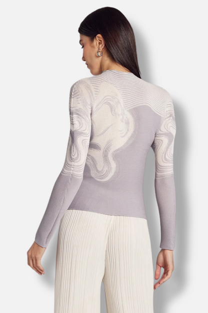 Diana Honeycomb Top - Ice Grey