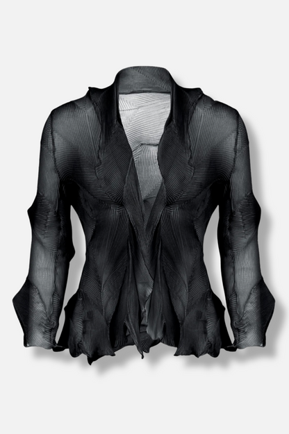 Karis Pleat Bolero - Black