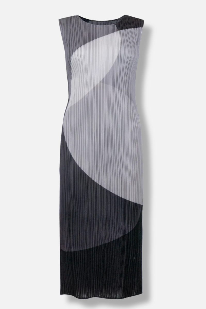 Gianna Printed Dress - Grey Mix