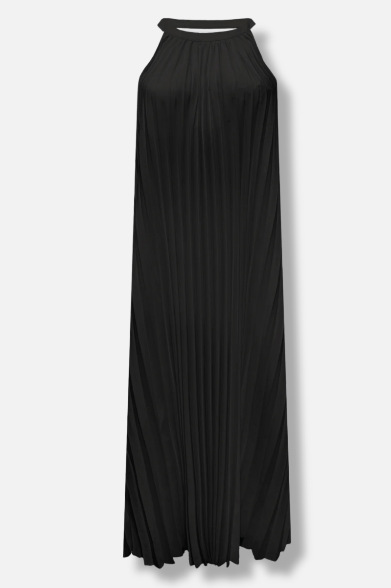 Luna Pleated Dress - Black